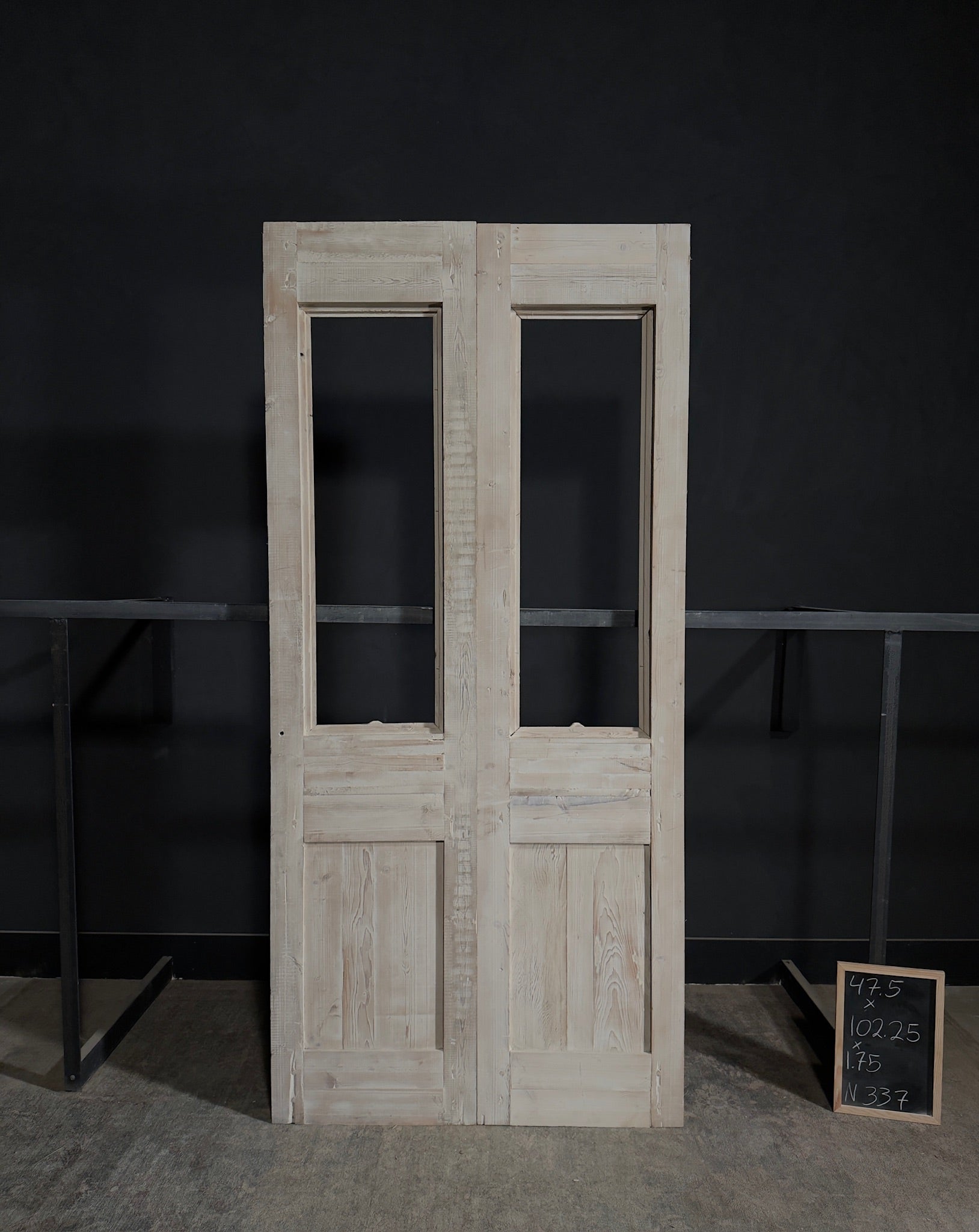 Antique Carved Double Doors - 47.5x102.25 - N337