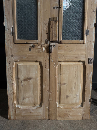 Antique Fluted 2 Lite French Doors - 43x97 - N668