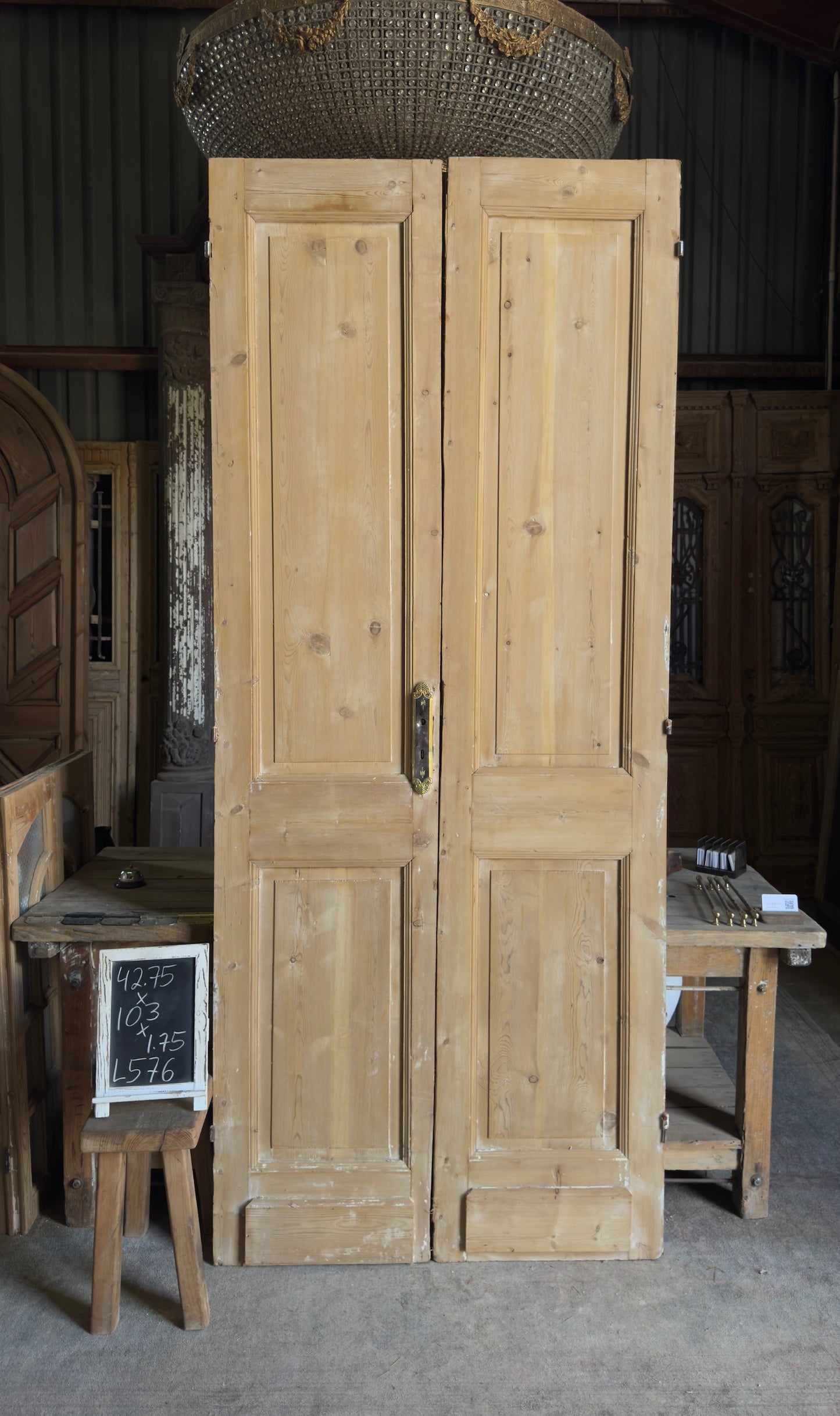 Antique 2 Panel French Doors - 42.75x103 - L576