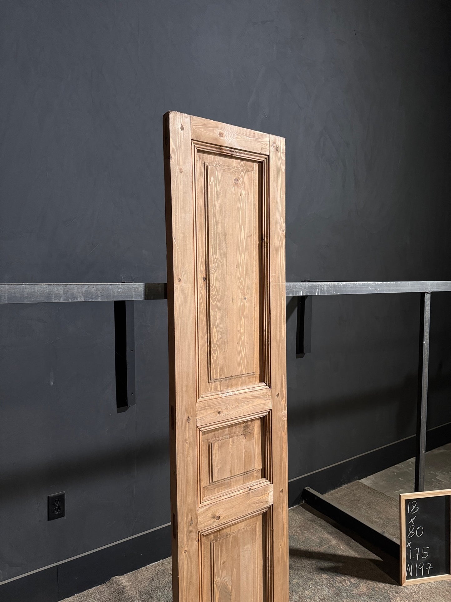 Handcrafted 3 Panel Solid Single Door - 18x80 - N197