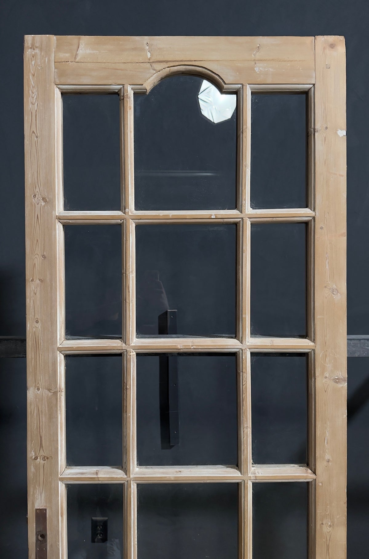 Antique Fluted Panel Glass Pantry Door - 32x90 - N764