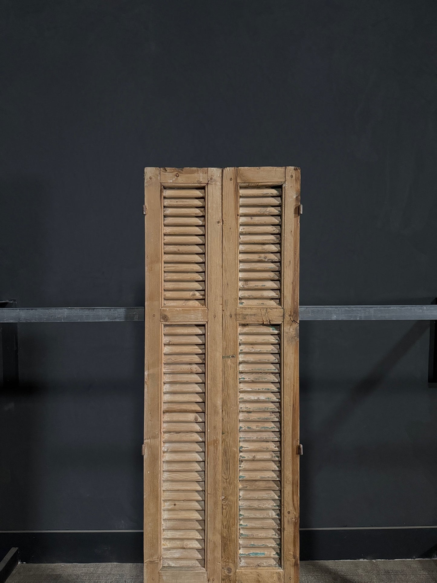 Antique Louvered Double Doors - 21.5x79.25 - N293