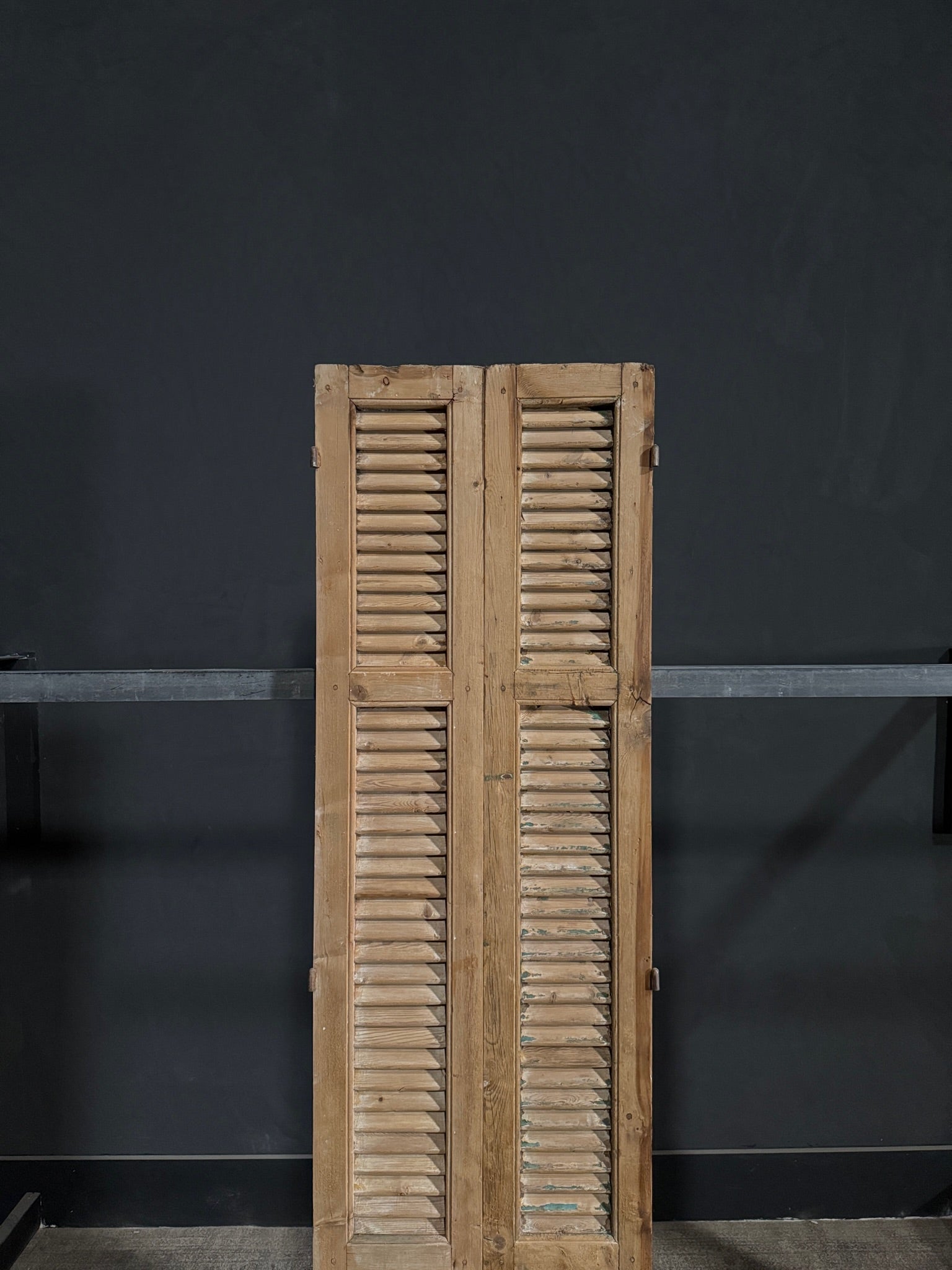 Antique Louvered Double Doors - 21.5x79.25 - N293