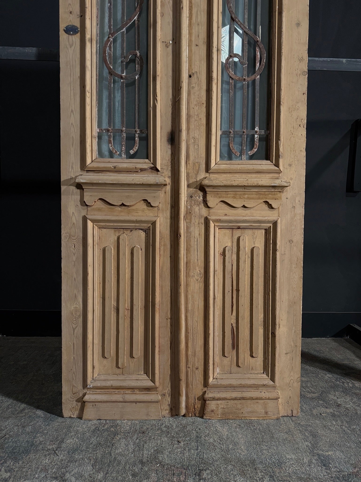 Antique Iron French Doors - 39.5x93 - N60