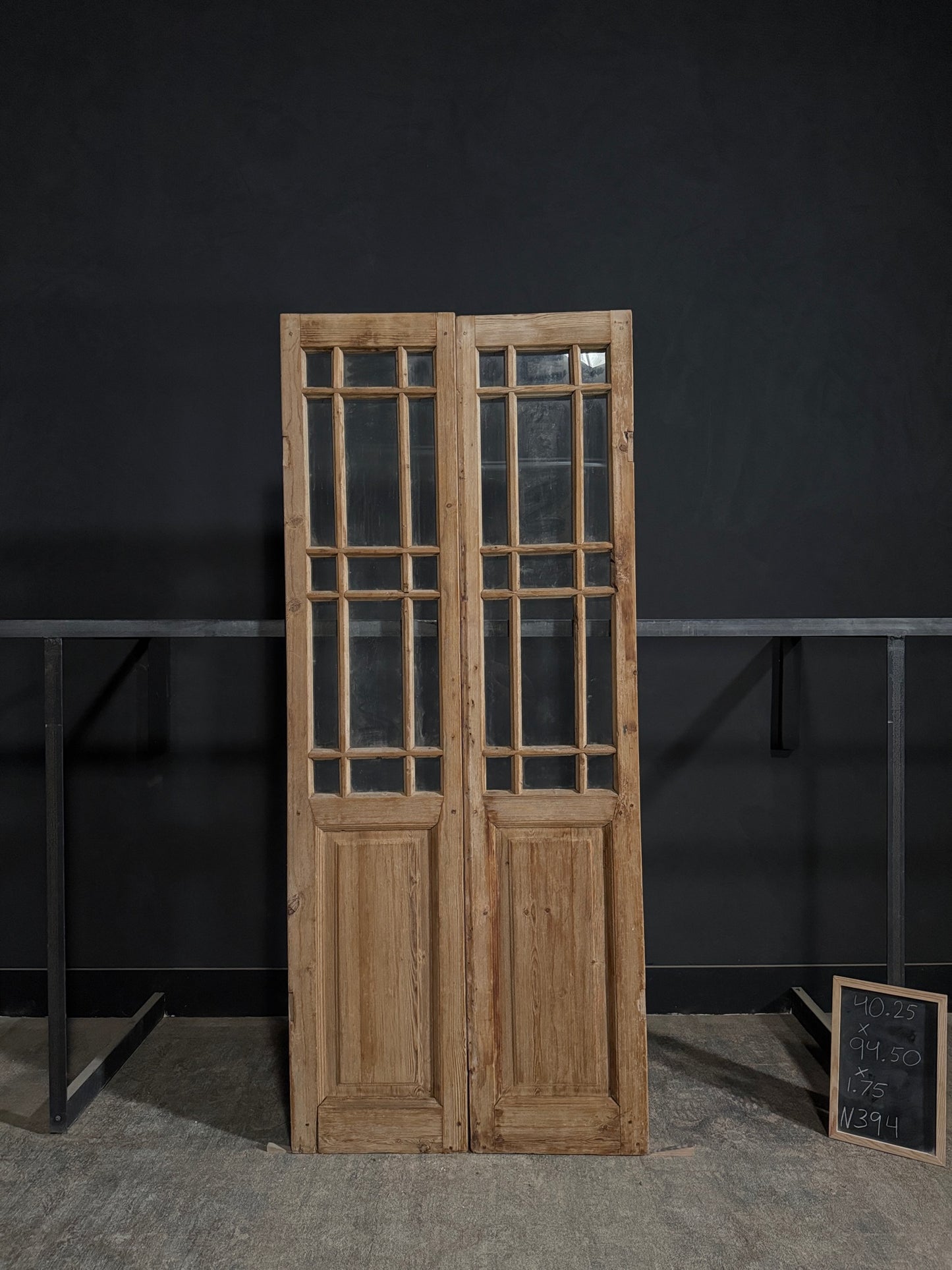 Antique Glass 15 Lite French Doors - 40.25x94.5 - N394