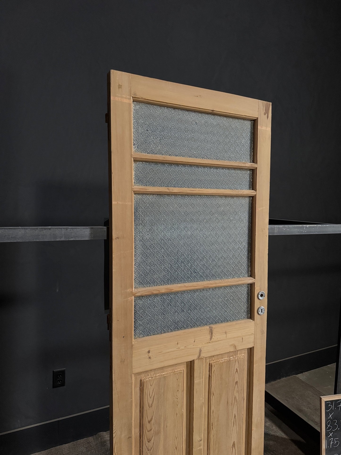 Antique Obscured Glass 4 Lite Single Door - 31.75x83.75 - N359