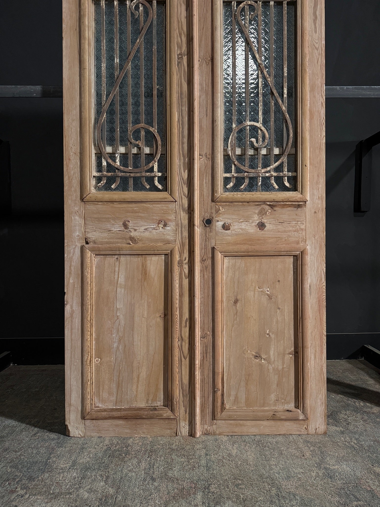 Antique Iron French Doors - 44x90.5 - N109