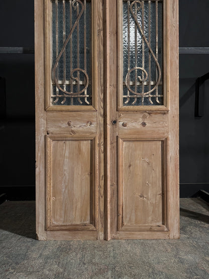 Antique Iron French Doors - 44x90.5 - N109