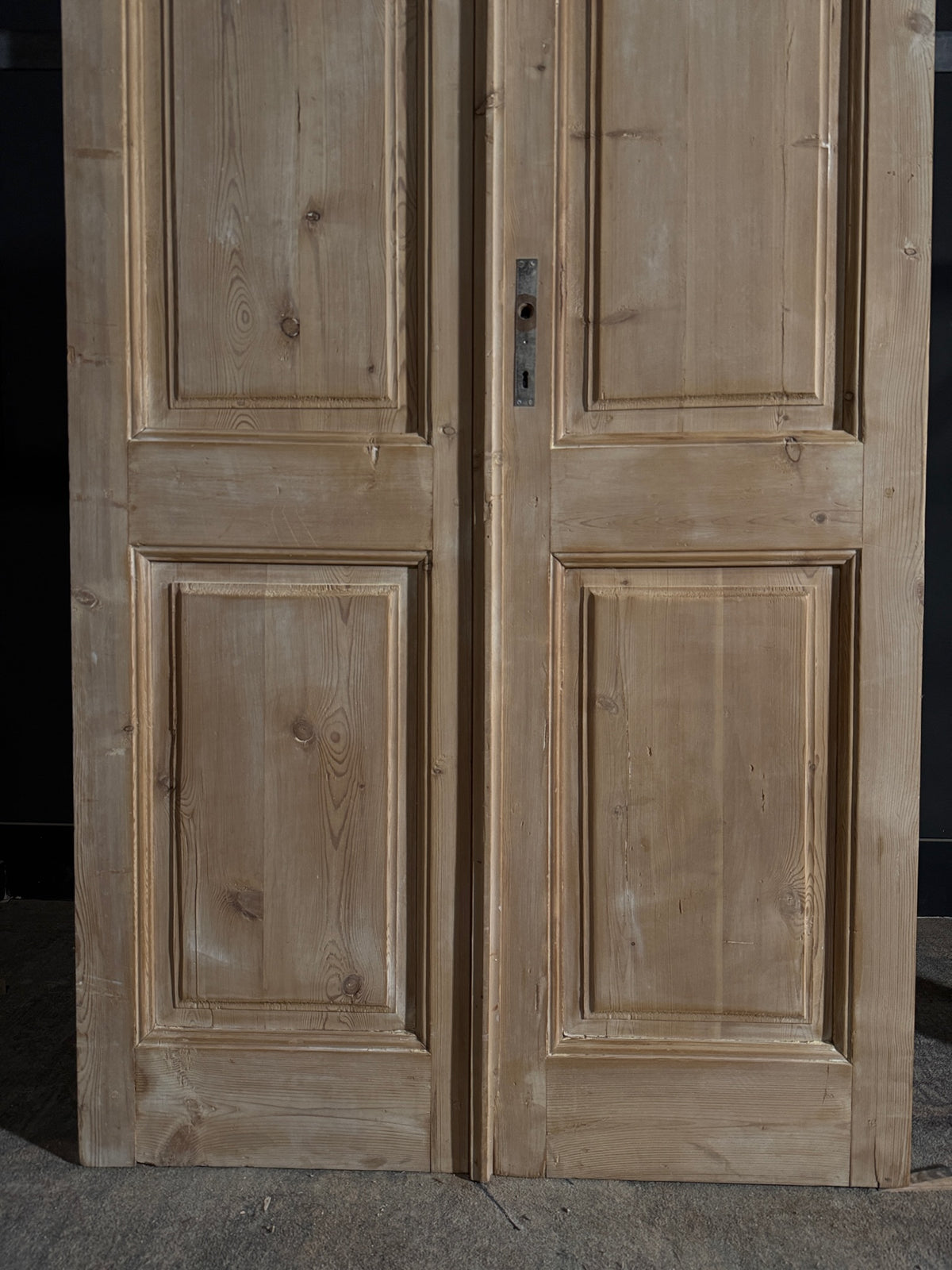 Antique 2 Panel Solid Double Doors - 43.5x84 - N529