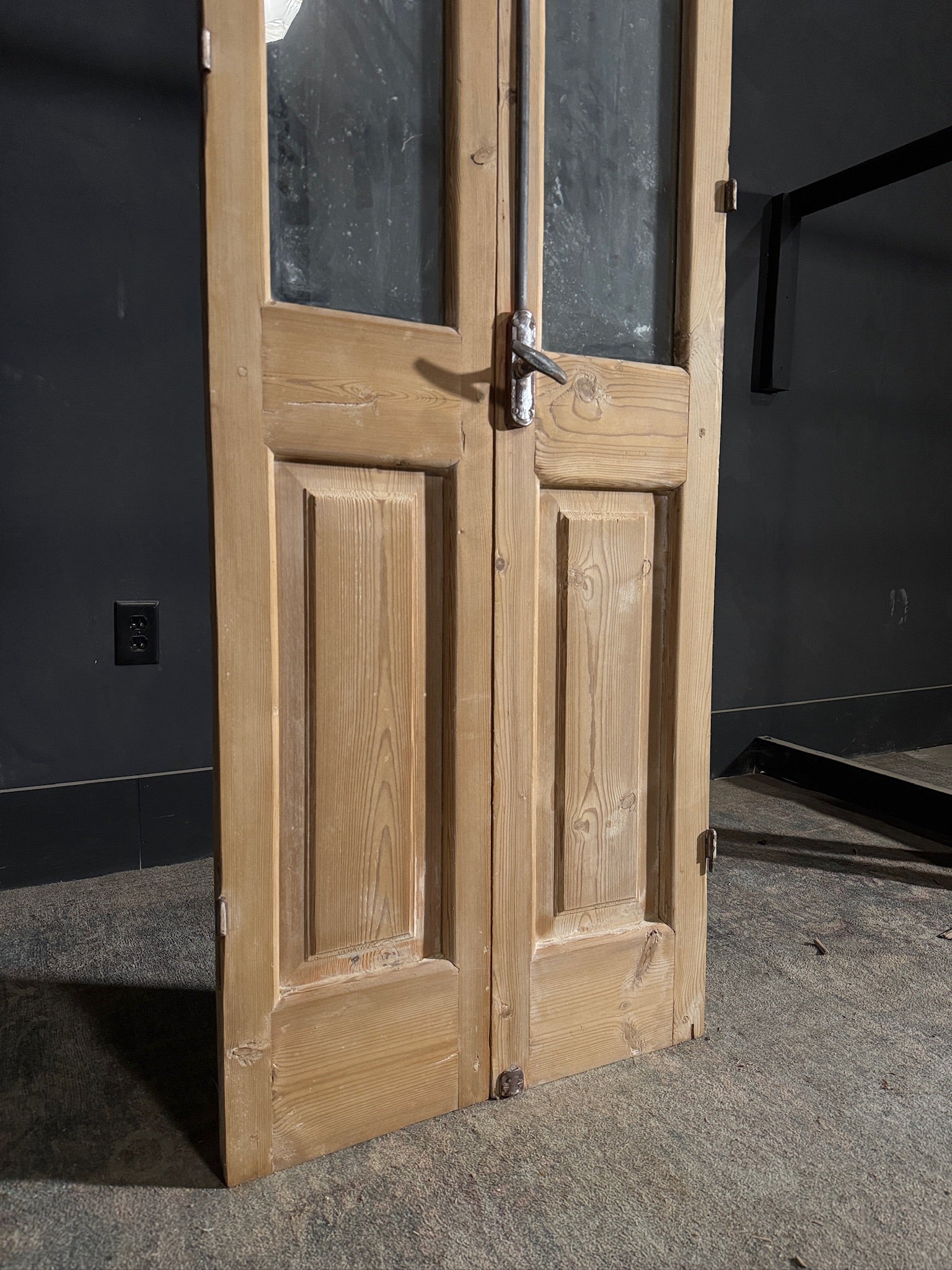 Antique Glass 3 Lite French Doors - 24.5x83.5 - N467