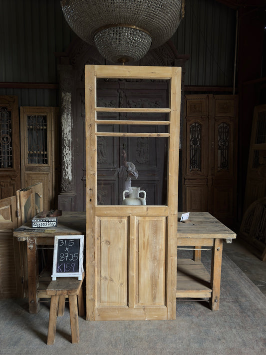 Antique Glass Single Door - 31.5x87.25 K159