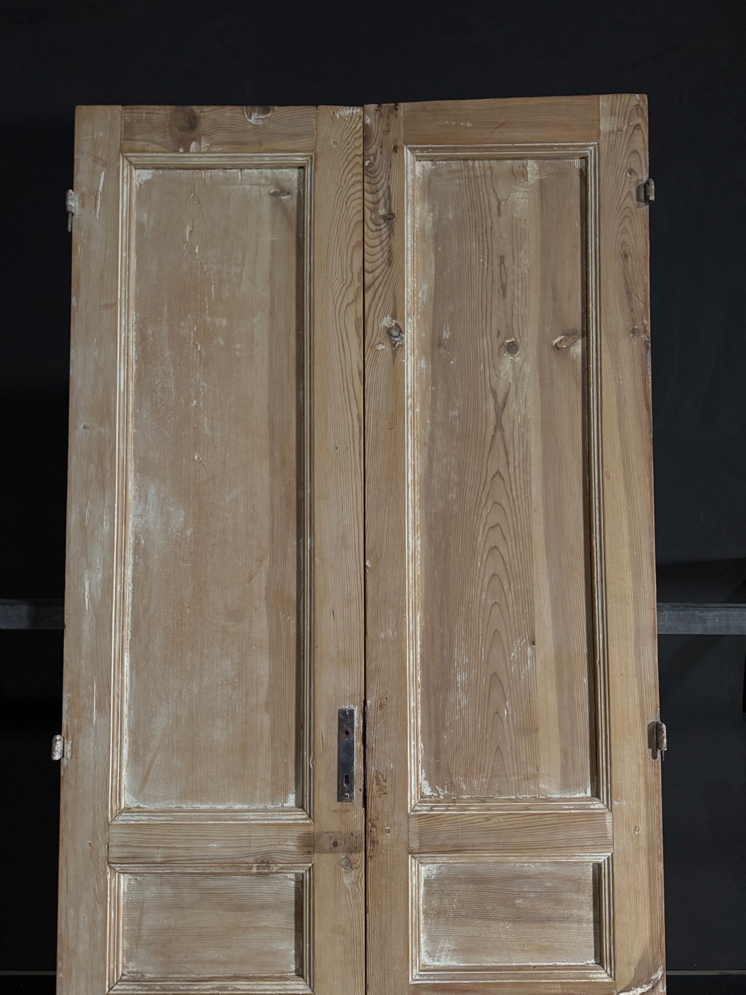 Antique 3 Panel Solid Double Doors - 42.75x97.5 - N523