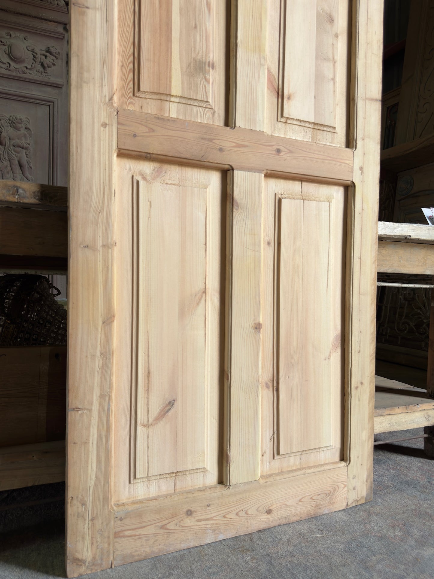 6 Panel Antique Arched Solid Single Door - 31.5x90.5 J326