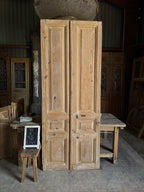 3 Panel Antique Solid French Doors - 39x98 K149