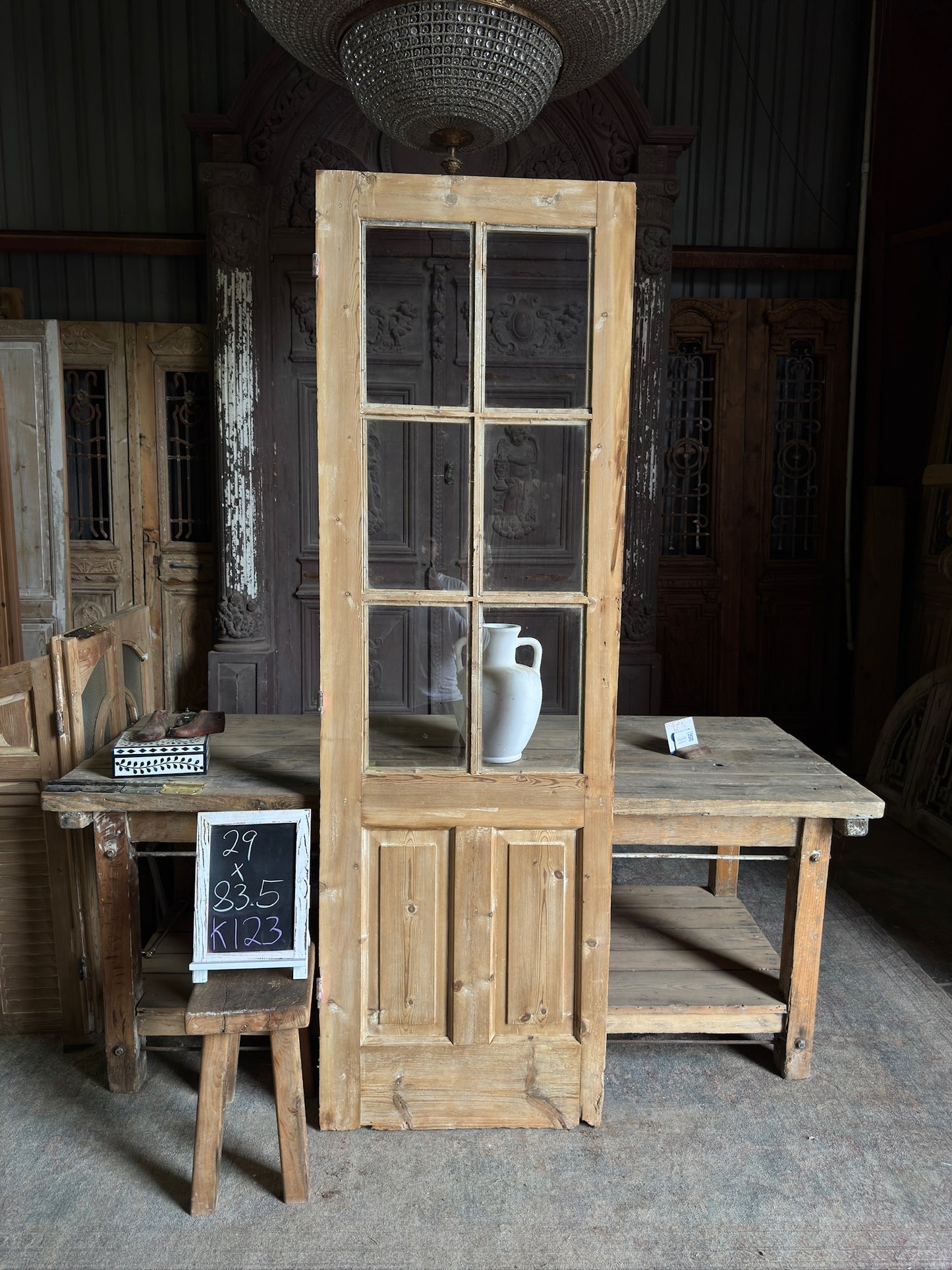 6 Lite Antique Glass Door - 29x83.5 K123