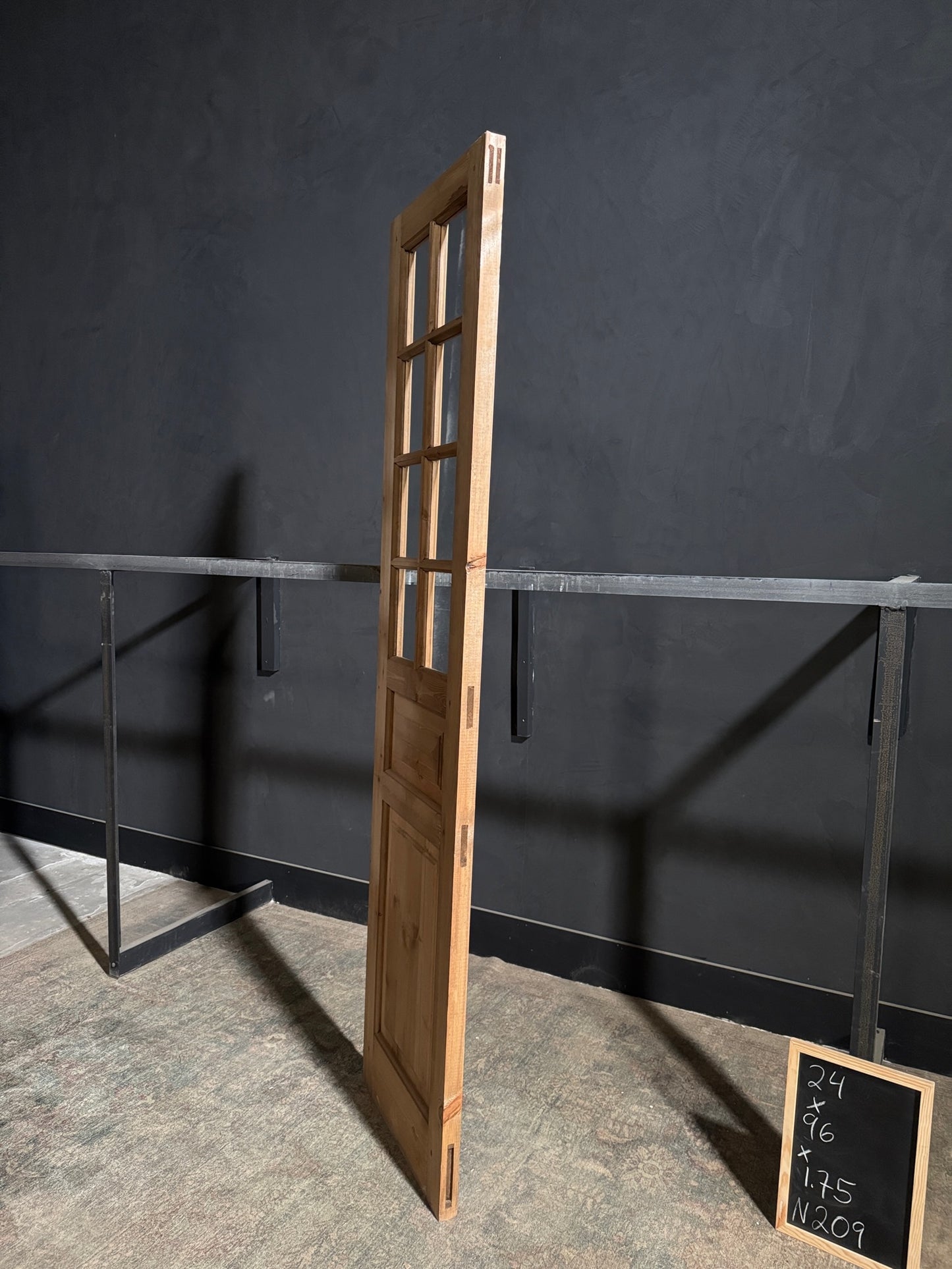 Handcrafted 8 Lite Single Glass Door - 24x96 - N209