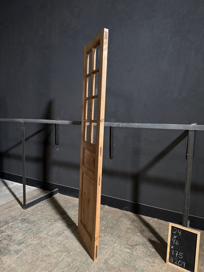 Handcrafted 8 Lite Single Glass Door - 24x96 - N209