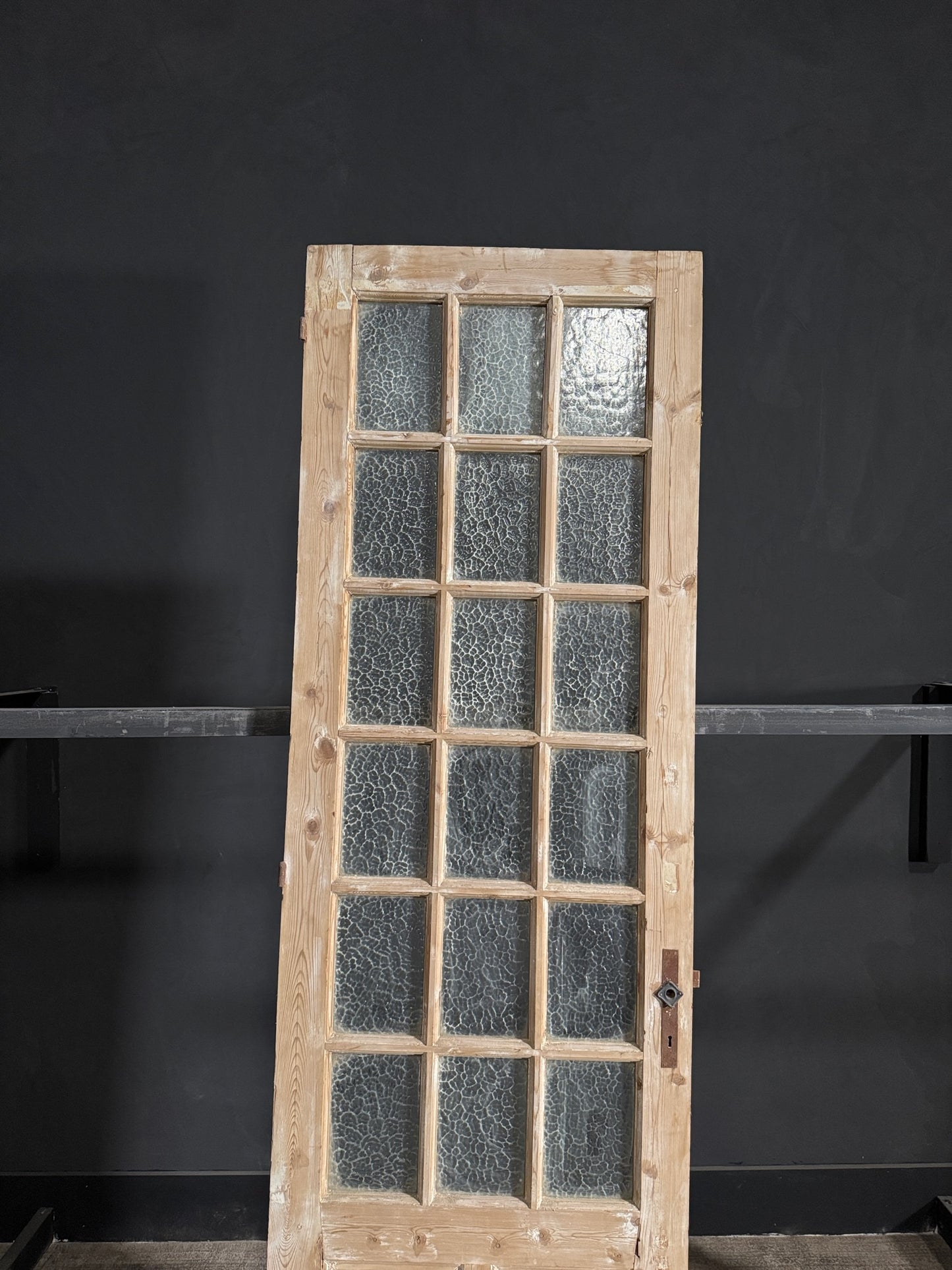 Antique Obscured Glass 18 Lite Single Door - 28.25x93 - N81