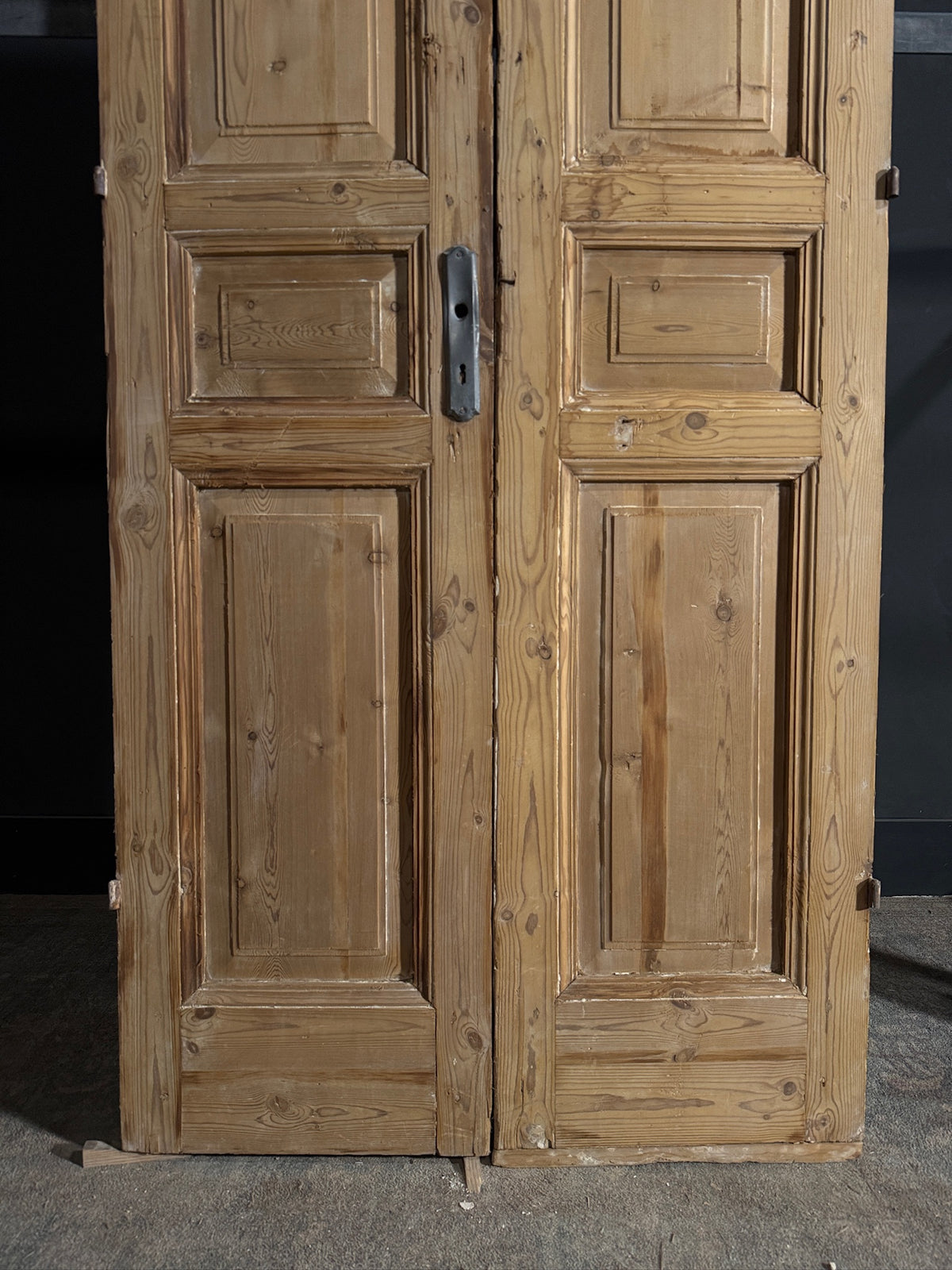Antique 3 Panel Solid Double Doors - 39x95.5 - N641