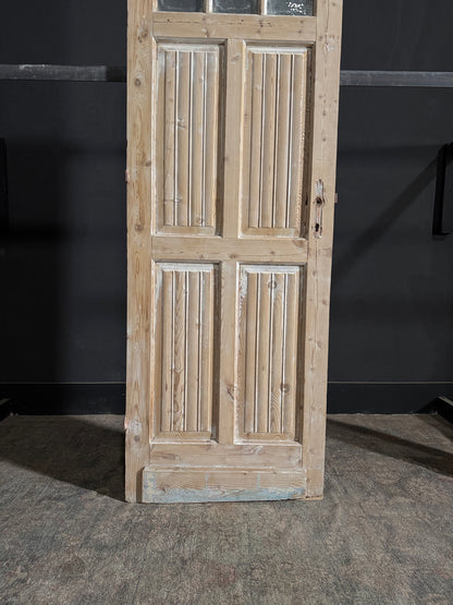 Antique Fluted 3 Lite Single Door - 28x84 - N129
