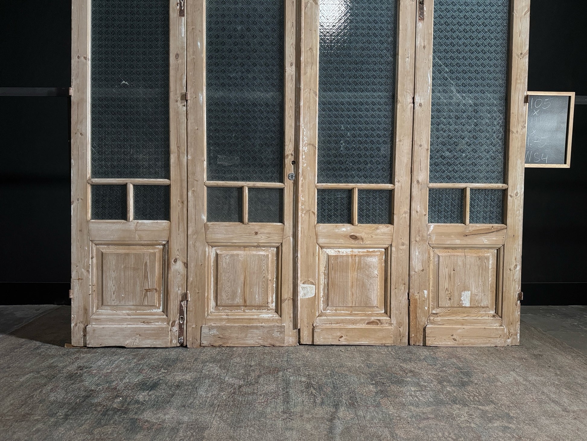 Antique Obscured Glass Bi-Fold Doors - 111x105 - N84