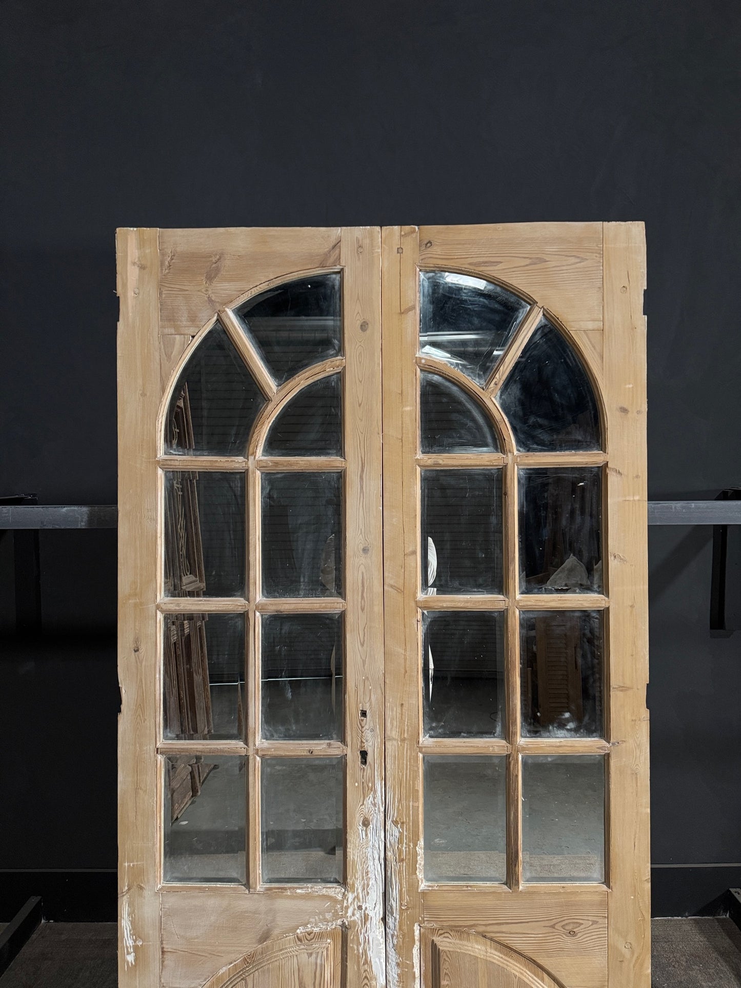 Antique Mirrored 7 Lite French Doors - 45.75x84 - N146