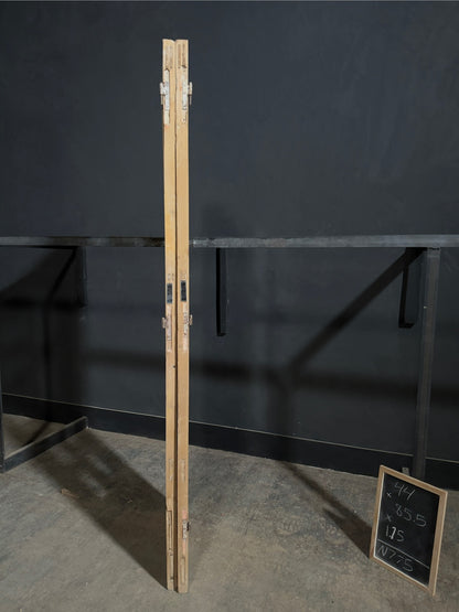 Antique Raised Panel Glass French Doors - 44x85.5 - N775
