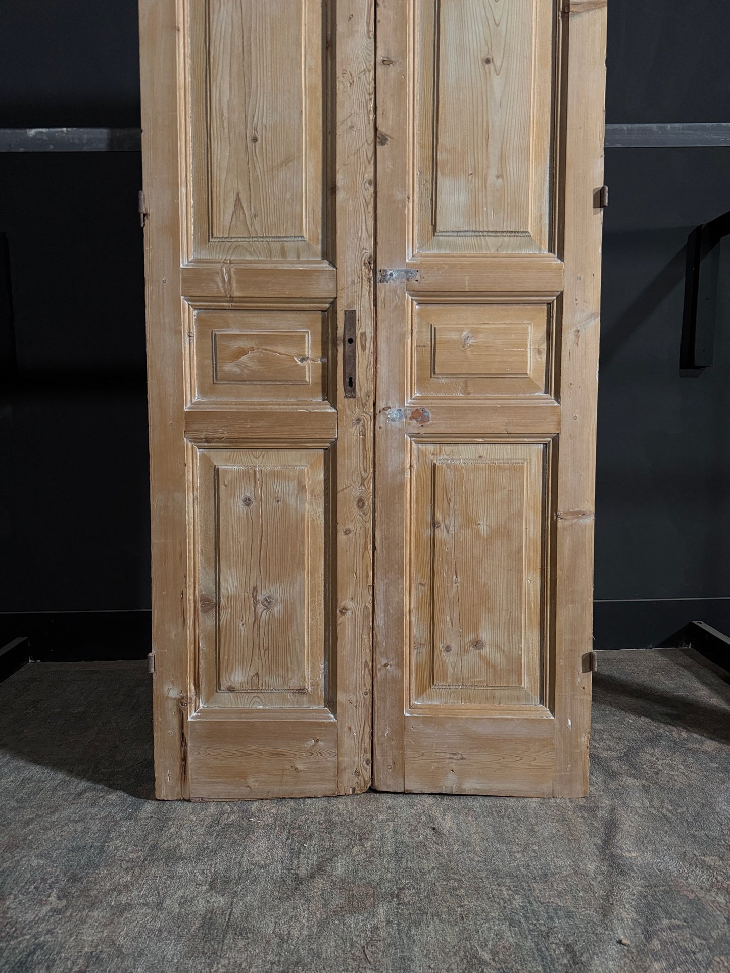 Antique 3 Panel Solid Double Doors - 39x96.5 - N127