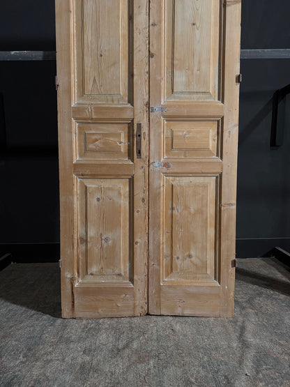 Antique 3 Panel Solid Double Doors - 39x96.5 - N127