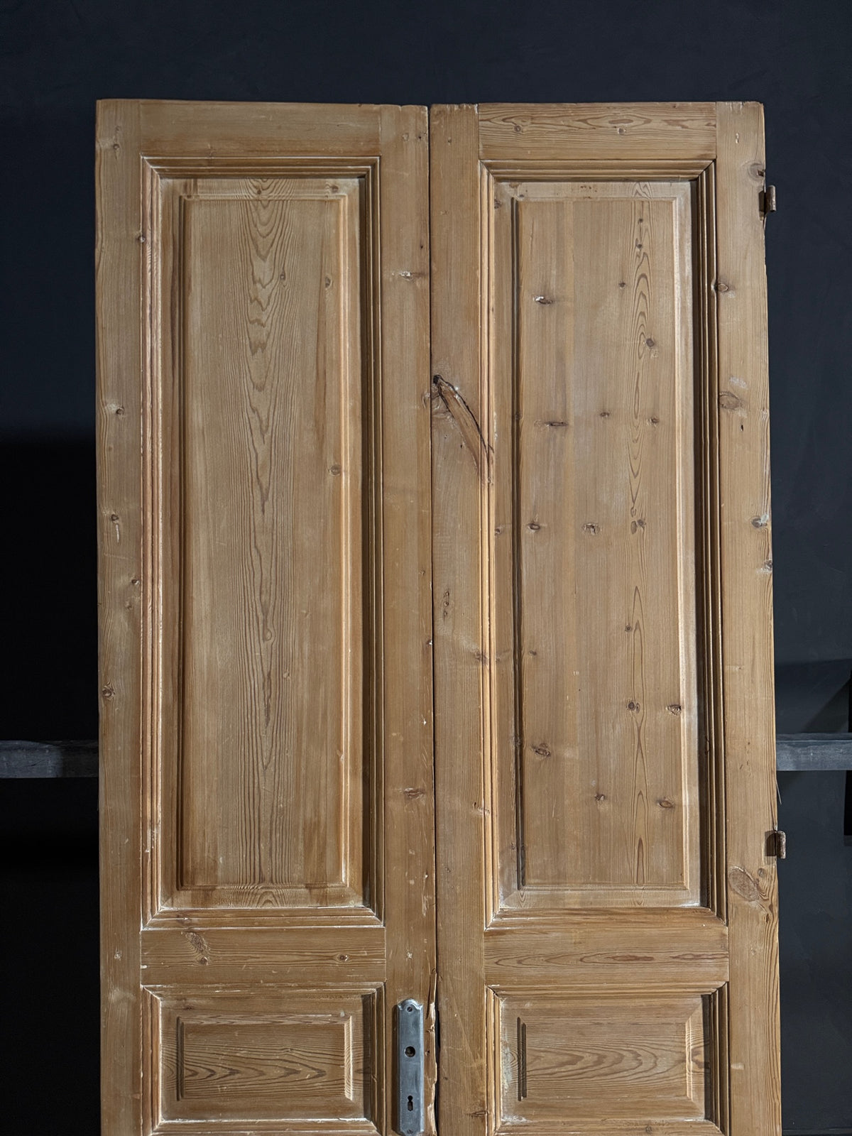 Antique 3 Panel Solid Double Doors - 42.5x101.5 - N670