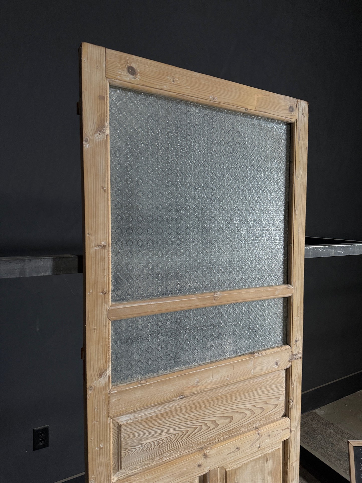 Antique Obscured Glass 2 Lite Single Door - 34.75x82.75 - N437