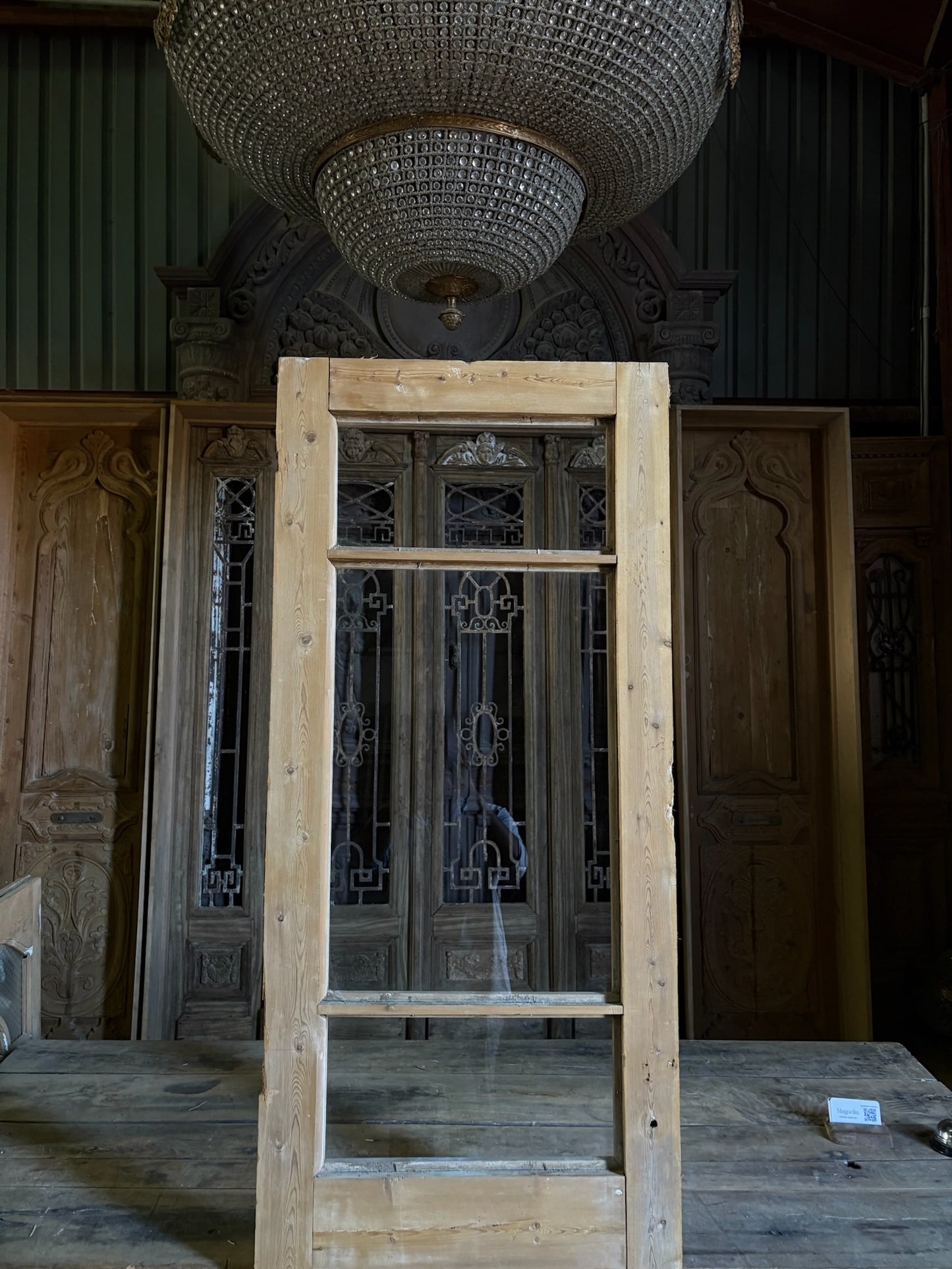 Single Antique Glass Door - 24x84.5 - L64