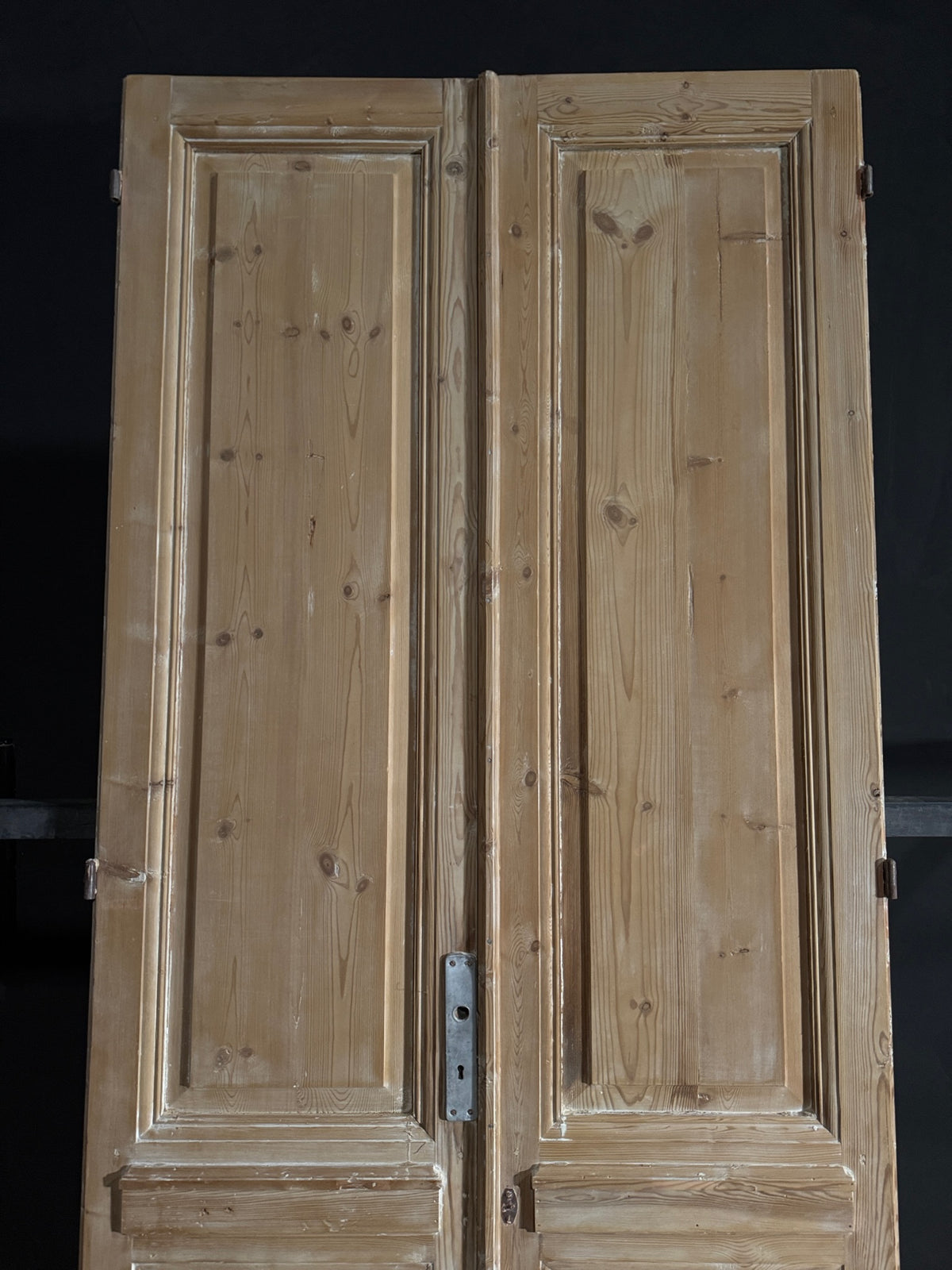 Antique 2 Panel Solid Double Doors - 43.75x103 - N548