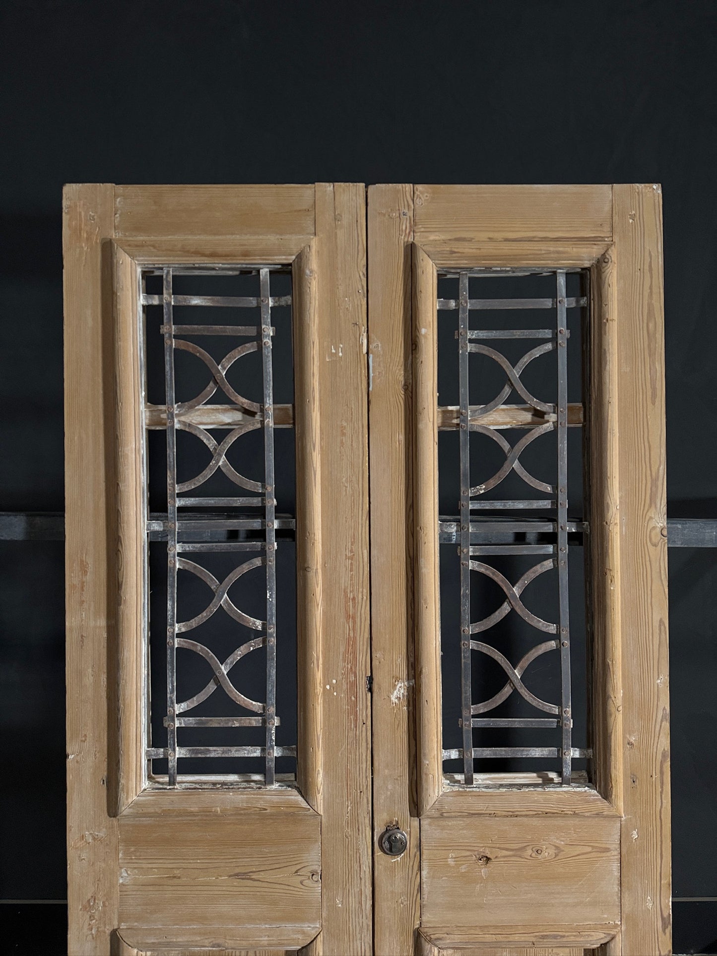 Antique Iron French Doors - 43.75x84 - N409