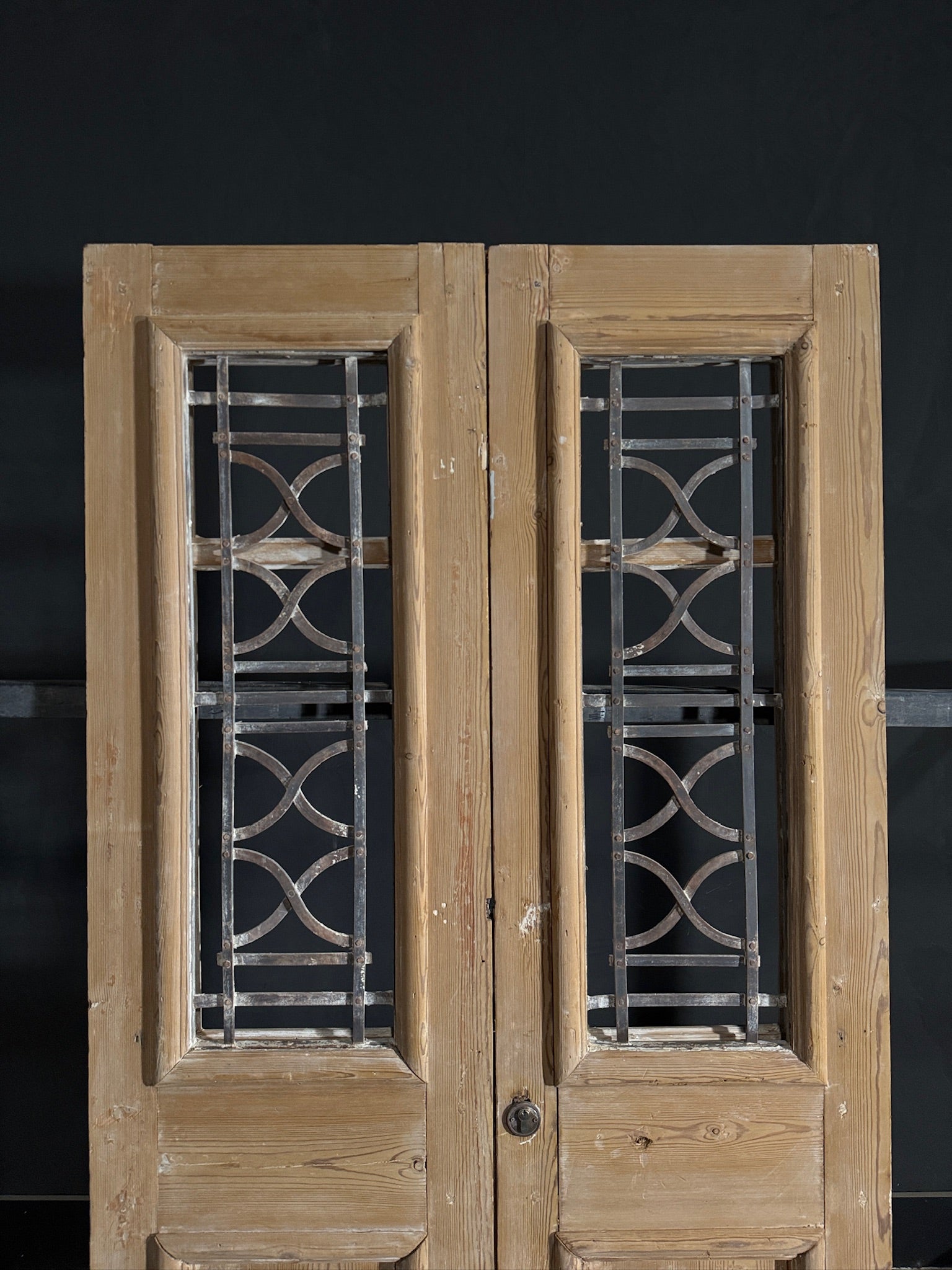 Antique Iron French Doors - 43.75x84 - N409