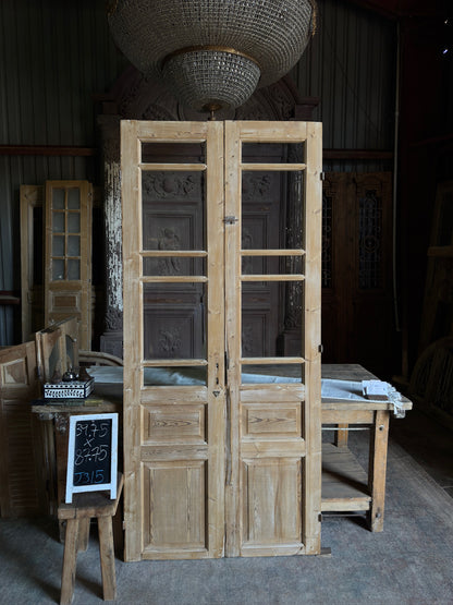 10 Lite European Antique Glass French Doors - 39.75x87.75 J315