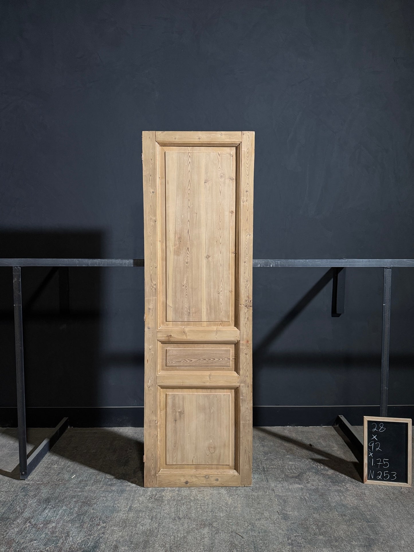 Antique 3 Panel Solid Single Door - 28x92 - N253