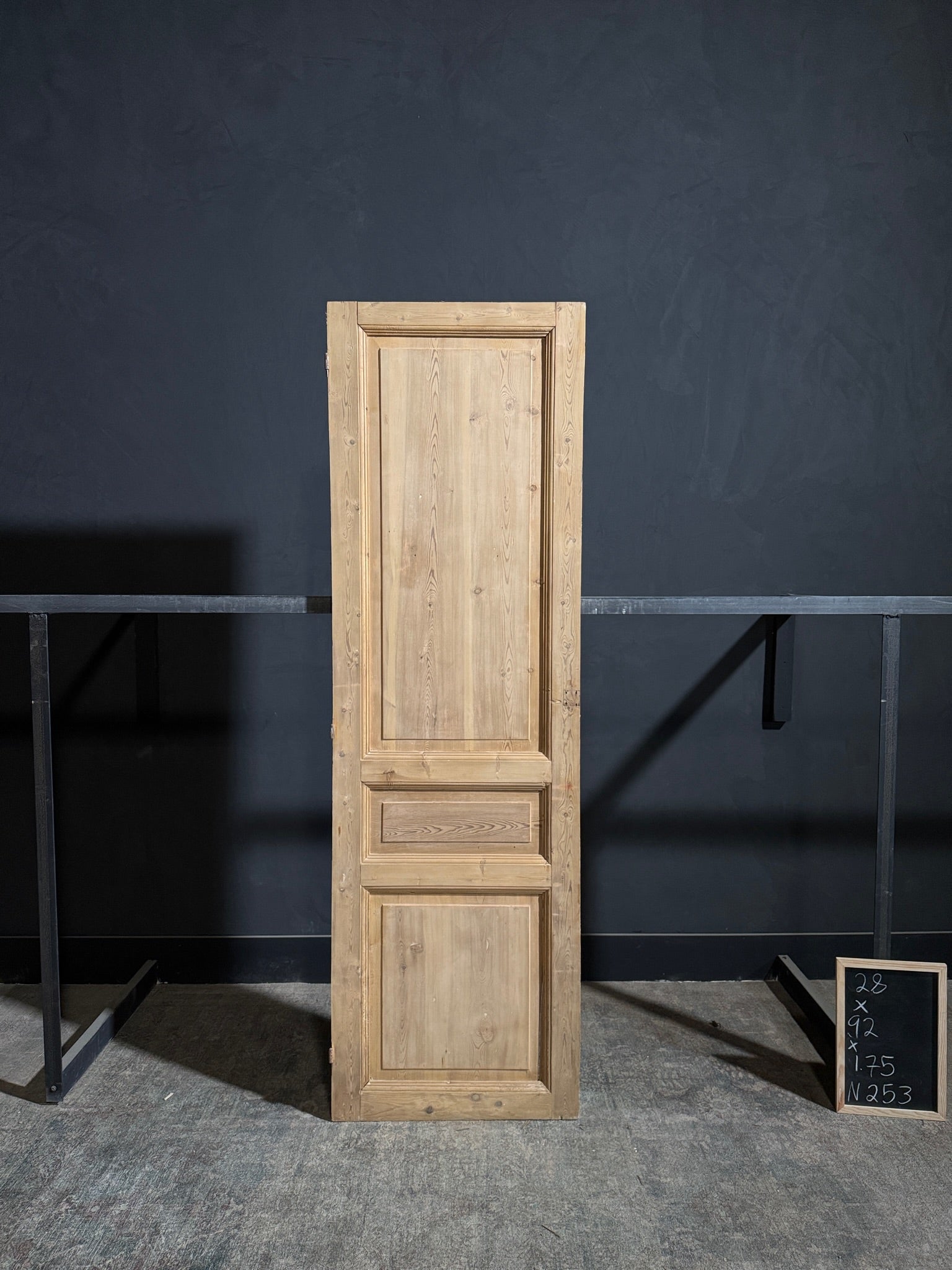 Antique 3 Panel Solid Single Door - 28x92 - N253