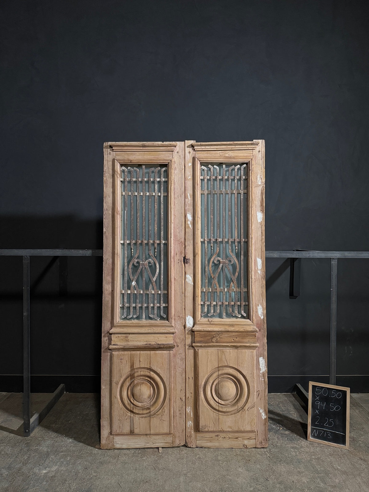 Antique Iron French Doors - 50.5x94.5 - N713