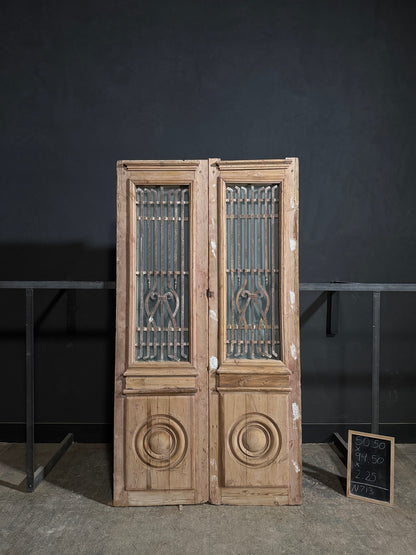 Antique Iron French Doors - 50.5x94.5 - N713