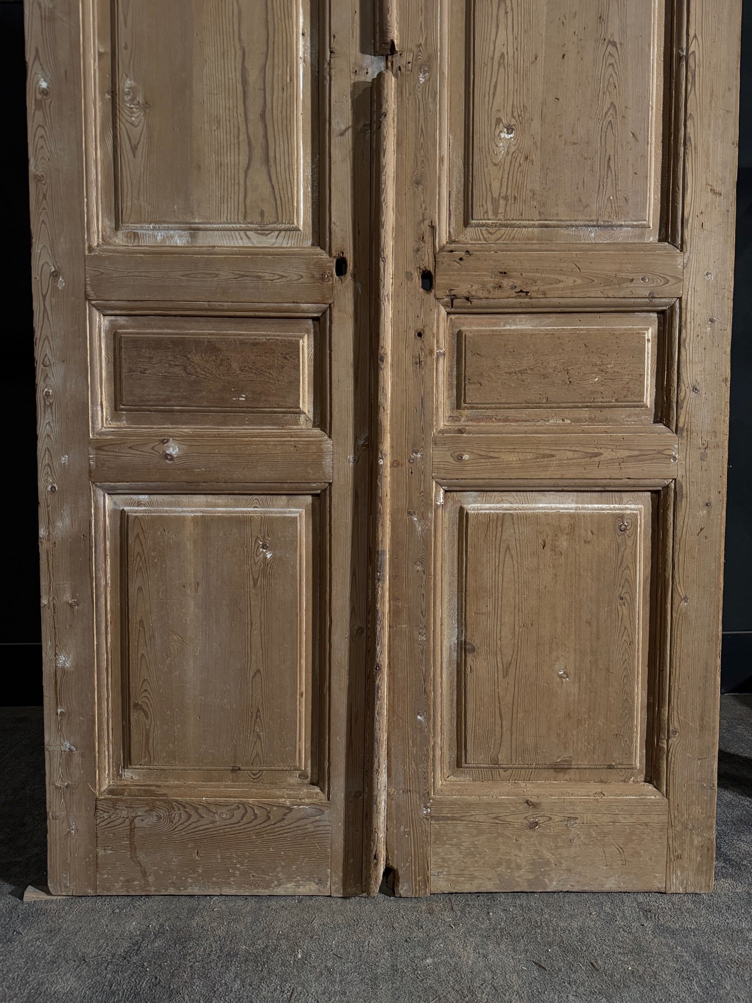 Antique 3 Panel Solid Double Doors - 43.75x96.25 - N421