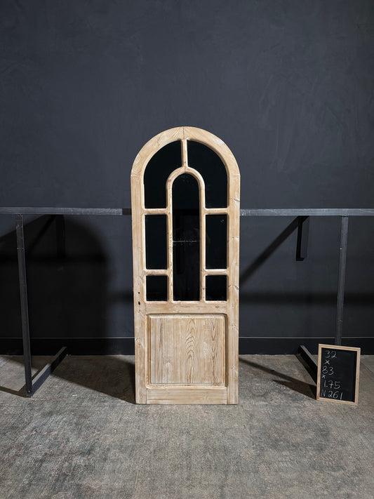 Antique Glass 7 Lite Arched Single Door - 32x83 - N261