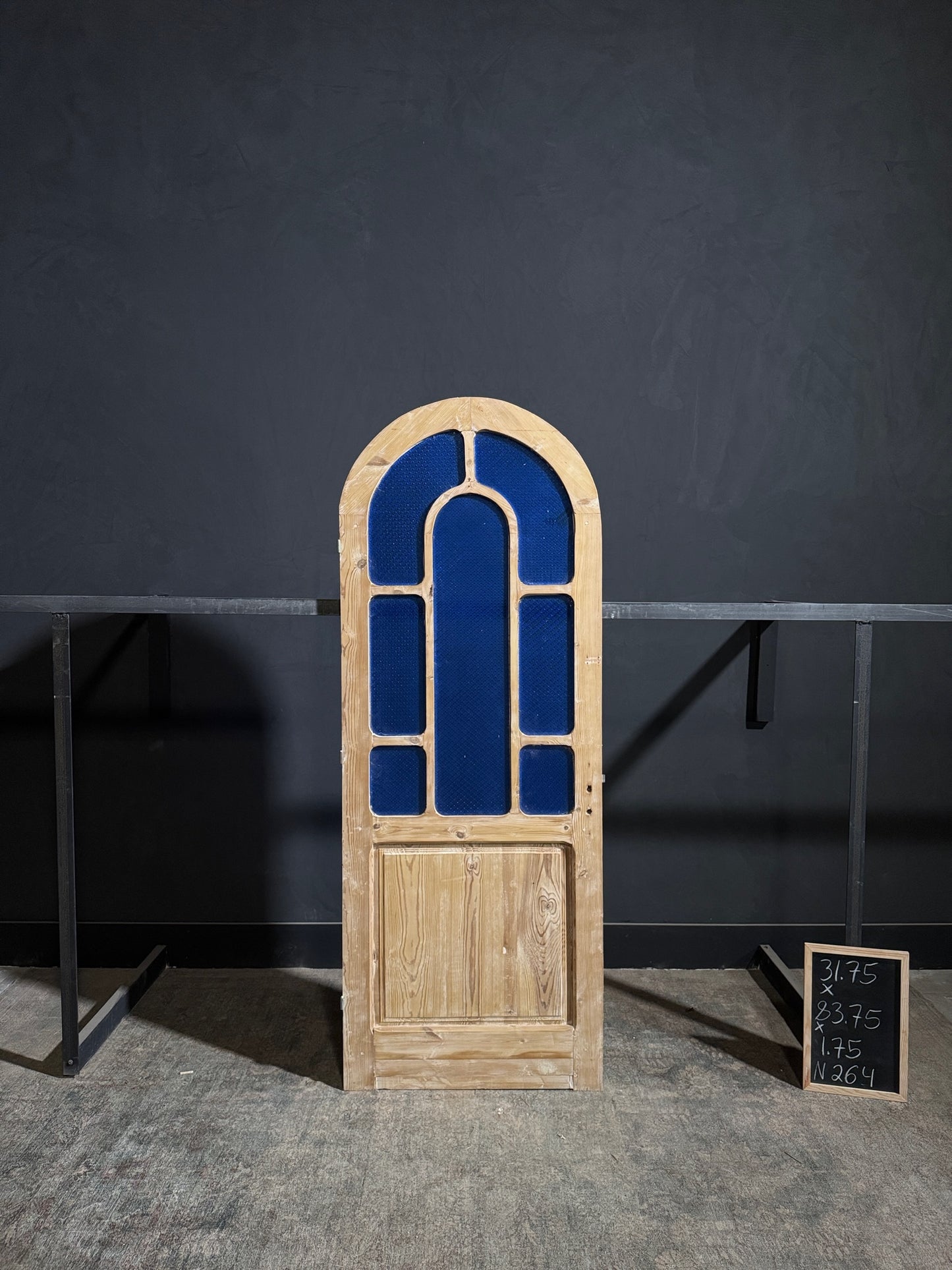 Antique Obscured Glass 7 Lite Arched Single Door - 31.75x83.75 - N264