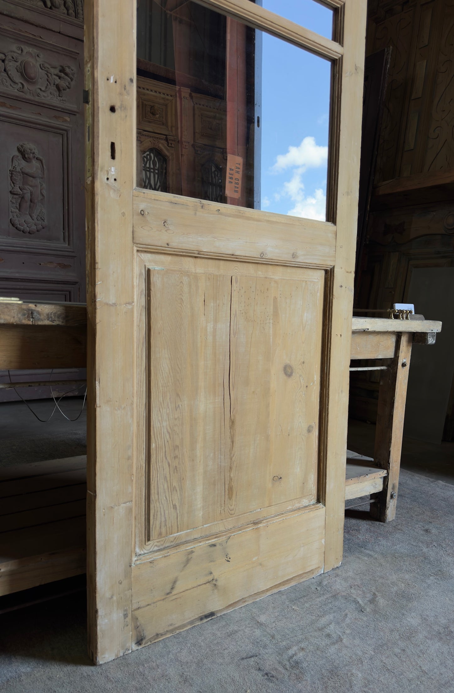 Antique Glass 3 Lite Single Door - 32.25x88 - L601