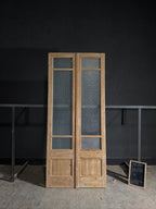 Antique Obscured Glass 2 Lite French Doors - 43.75x100.5 - N582