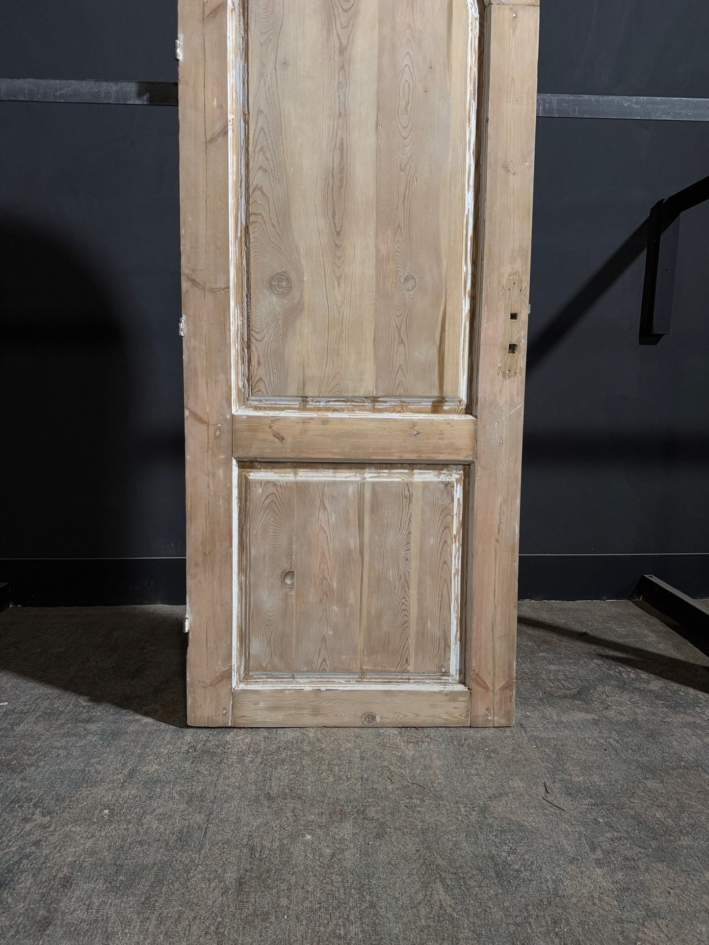 Antique 2 Panel Arched Solid Single Door - 31.75x82.5 - N259