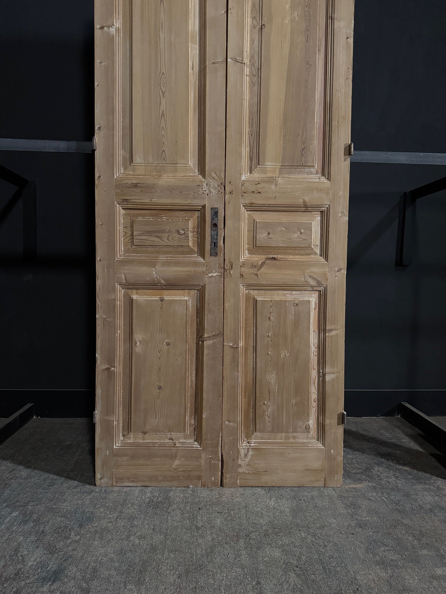 Antique 3 Panel Solid Double Doors - 43.25x109.5 - N333