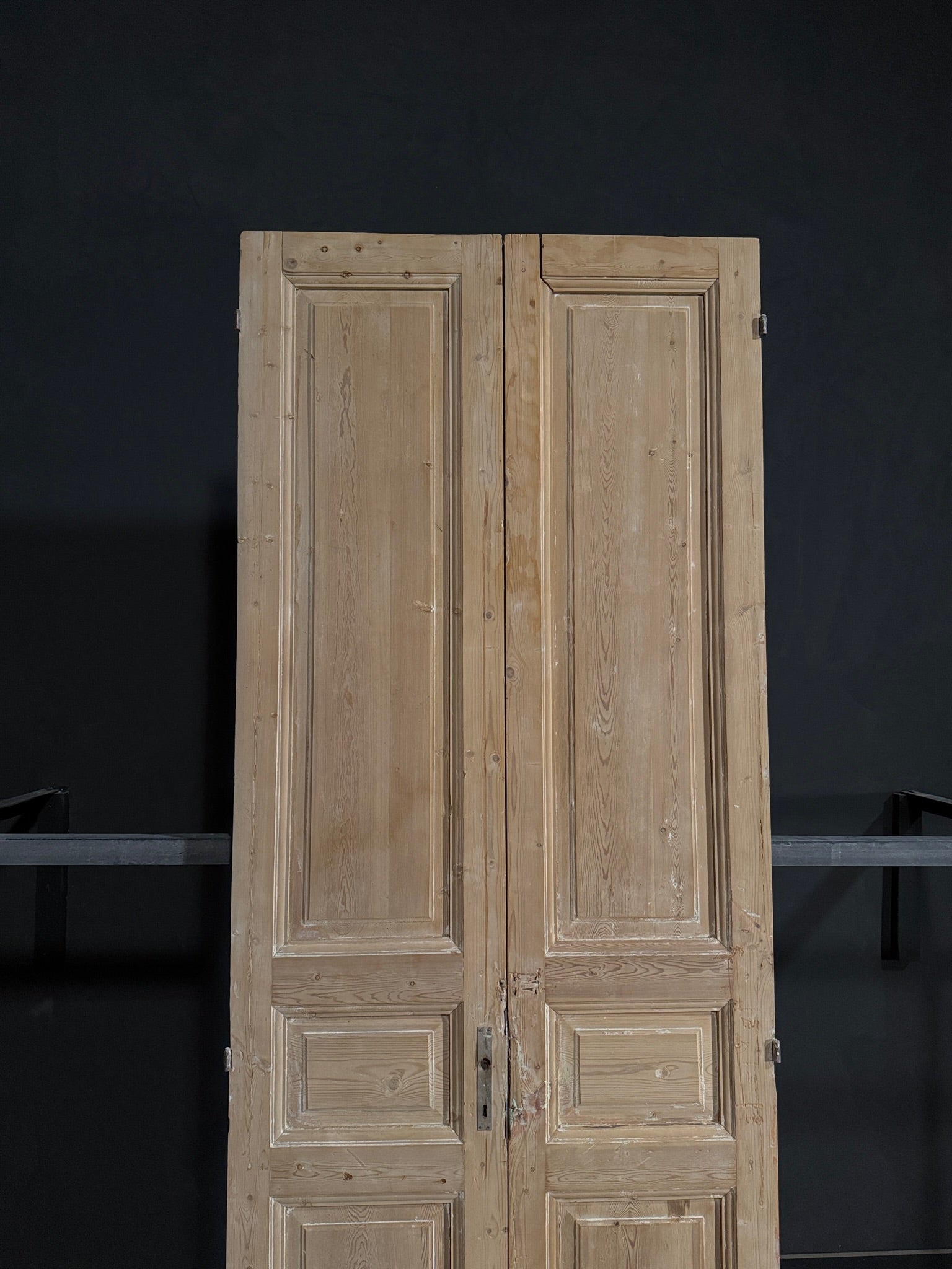 Antique 3 Panel Solid Double Doors - 39.75x106.5 - N348