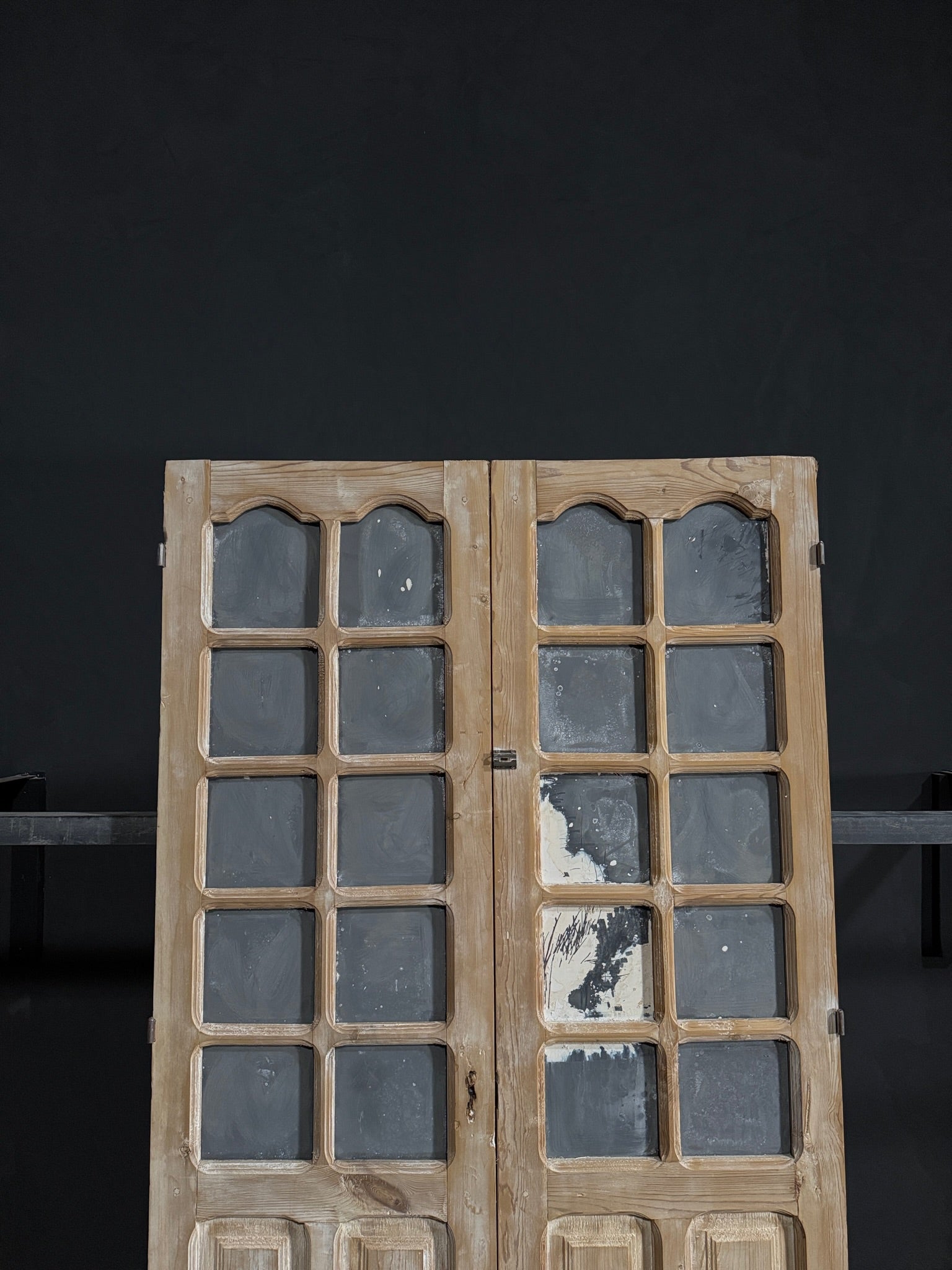 Antique Mirrored 10 Lite French Doors - 44.75x84.5 - N287
