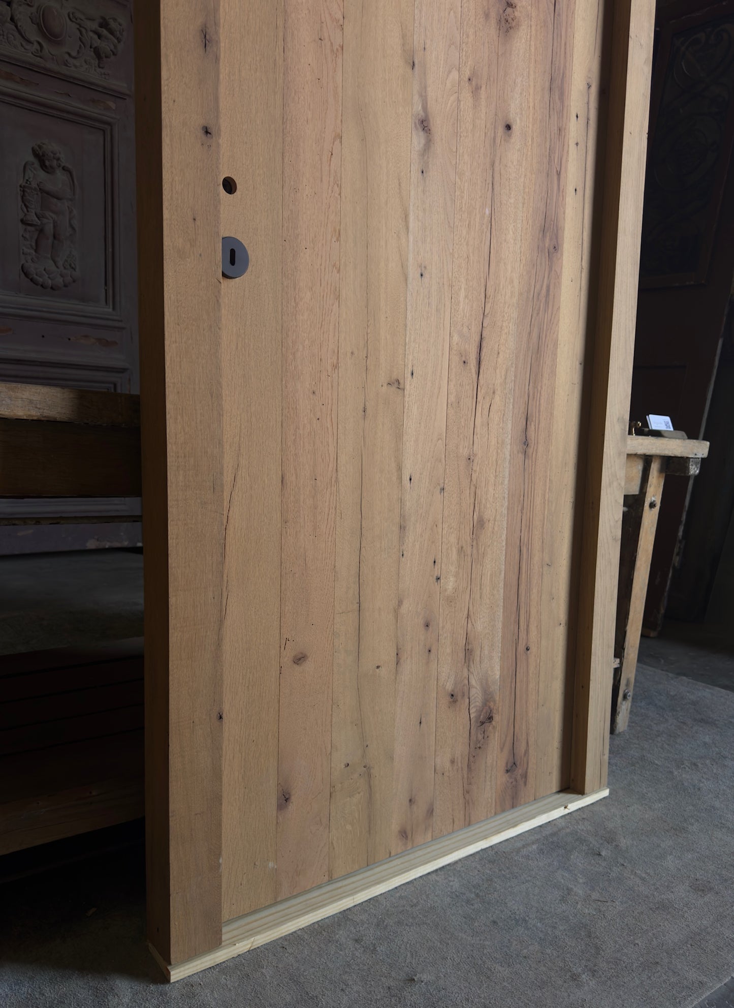 French Oak Plank Single Door - 34.5x93.5 - L448